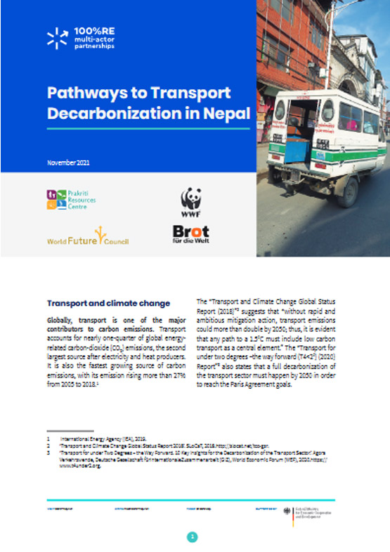 Pathways to Transport Decarbonization in Nepal