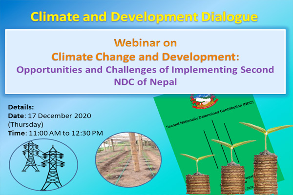 Webinar on Opportunities and Challenges of Implementing Second NDC of Nepal