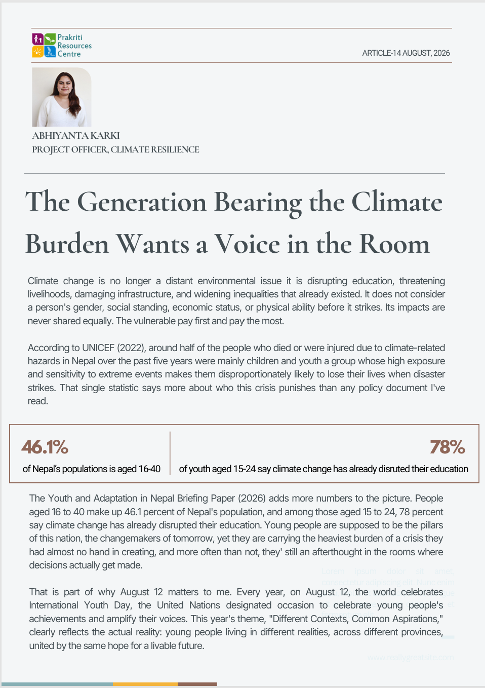 The Generation Bearing the Climate Burden Wants a Voice in the Room 